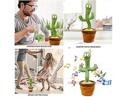 Dancing Cactus Toy USB Charging Included 60 Music Recording and Follow You Speak Glow, Early Childhood Education Toys Best Gift for Your BabyUSB Charging