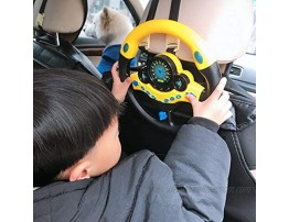 Facaily Simulated Driving Controller Portable Simulated Driving Steering Wheel Copilot Toy Children's Educational Sounding Toy Small Steering Wheel Toy Gift Funny Interactive Driving Wheel with Music