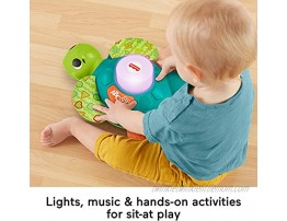 Fisher-Price Linkimals Sit-to-Crawl Sea Turtle Light-up Musical Crawling Toy for Baby
