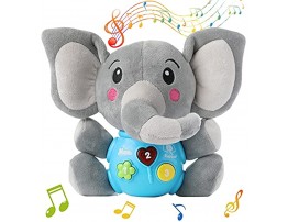 FWXZBKK Plush Elephant Baby Toys Newborn Baby Musical Toys for Baby 0 to 36 Months Stuffed Animal Light Up Baby Toys for Infants Babies Boys Girls Toddlers Baby Gifts 0 3 6 9 12 Month