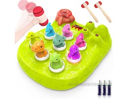 Growsland Whack A Dinosaur Game Toy for Kids Interactive Pounding Toy Early Developmental Language Learning Birthday Xmas Gifts for Toddlers Boys and Girls of 3 4 5 6 7 8 Years Old Green