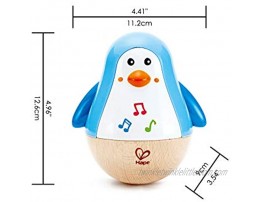 Hape Penguin Musical Wobbler | Colorful Wobbling Melody Penguin Roly Poly Toy for Kids 6 Months+ Multicolor 5'' x 2'' E0331