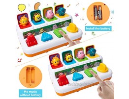 HomeMall Baby Interactive Pop Up Animals Toy Toddlers Musical Learning Infant Sensory Pop-up Activity Toys for 6 -12-18 Months & 1 Year Old Kids Boys Girls Gifts