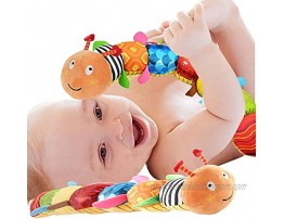 JERICETOY Baby Toys Musical Caterpillar Multicolor Infant Toy Crinkle Rattle Soft with Ruler Design Bells and Rattle Educational Toddler Plush Toy for Newborn Boys Girls and Over 3 Month