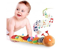 JERICETOY Baby Toys Musical Caterpillar Multicolor Infant Toy Crinkle Rattle Soft with Ruler Design Bells and Rattle Educational Toddler Plush Toy for Newborn Boys Girls and Over 3 Month