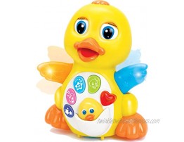 JOYIN Baby Musical Toy Dancing Walking Yellow Duck Baby Toy with Music and LED Lights Infant Light Up Toys Activity Center for Toddlers Baby Learning Development Toy