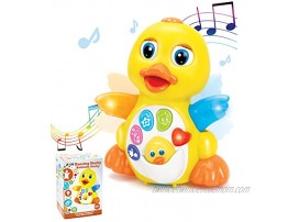 JOYIN Baby Musical Toy Dancing Walking Yellow Duck Baby Toy with Music and LED Lights Infant Light Up Toys Activity Center for Toddlers Baby Learning Development Toy