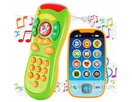 JOYIN Baby Toy Phone Remote and Smartphone with Music Fun Learning Musical Toys for Babies Kids Boys or Girls Holiday Stocking Stuffers Birthday and Easter Gifts