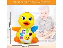 Liberty Imports Light Up Dancing Walking Yellow Duck Baby Toy with Music and LED for Infants Toddler Interactive Learning Development School Classroom Prize and Children