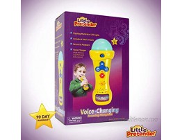Little Pretender Kids Microphone | Voice Changer Toy Microphone with Record & Playback | Toddler Microphone with Multi-Color LED Lights and 6 Built-in Songs for Ages 3+