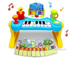Mochoog Toy Piano for Toddlers Piano for Kids with English Spanish Language Learning & Music Modes Best Birthday Gifts Toys for 2-5 Year Old Girls Boys