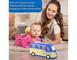 Ohuhu Baby Musical Learning Bus Toy Multifunctional Musical Activity Toy Play & Learn Baby Toys Music Car with Letters Vocabulary Numbers Phonic Sounds Learning Toys for Baby Infant Toddler