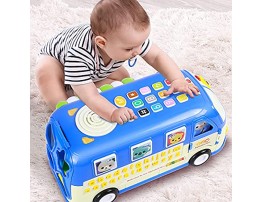Ohuhu Baby Musical Learning Bus Toy Multifunctional Musical Activity Toy Play & Learn Baby Toys Music Car with Letters Vocabulary Numbers Phonic Sounds Learning Toys for Baby Infant Toddler