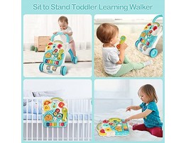 SUPER JOY Sit to Stand Learning Walker 3 in 1 Baby Learning Walkers & Removable Play Panel,Early Education Activity Center with Lights & Sounds Music Learning Toys Gift for Toddler Boys Girls