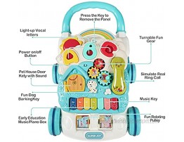SUPER JOY Sit to Stand Learning Walker 3 in 1 Baby Learning Walkers & Removable Play Panel,Early Education Activity Center with Lights & Sounds Music Learning Toys Gift for Toddler Boys Girls