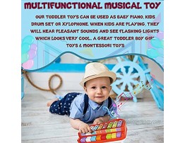 Toysery 2 in 1 Baby Piano Xylophone for Toddlers Baby Piano Toy Musical Instruments 8 Multicolored Key Scales in Crisp and Clear Tones with Mallets Music for Toddler Learning Toys Ages 2-4