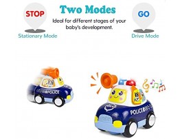 Yiosion Musical Police Car Pursuit Rescue Vehicle Interactive Action Educational Learning Walking Light Up Dancing Toy for 1 Year Old Baby Infants Toddlers Gifts
