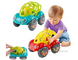 Aisnluk 2pcs Toy Cars for Toddlers,Soft Rubber Rattle car Toys ,Baby Toys 6-18 Months Baby Gifts for 3-12 Months Toy Car for Girls or Boys 1-5 Years Old
