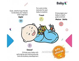 BABY K Foot Finder Socks & Wrist Rattles Butterfly Buddies Set A Newborn Toys for Baby Boy or Girl Brain Development Infant Toys Hand and Foot Rattles Suitable For 0-3 3-6 6-12 Months Babies