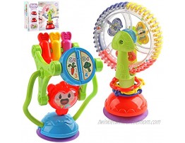 Baby Rattles Baby Toys 6 to 12 Months Infant High Chair Toys w  Suction Cup Baby Rattles Activity Ball Shaker Grab & Spin Crawling Educational Toys for 3 6 9 12 Months Boys Girls Newborn