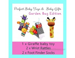 Foot Finders & Wrist Rattles for Infants Developmental Texture Toys for Babies & Infant Toy Socks & Baby Wrist Rattle Newborn Toys for Baby Girls Boys Baby Boy Girl Toys 0-3 3-6 6-9 Months