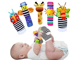 Foot Finders & Wrist Rattles for Infants Developmental Texture Toys for Babies & Infant Toy Socks & Baby Wrist Rattle Newborn Toys for Baby Girls Boys Baby Boy Girl Toys 0-3 3-6 6-9 Months