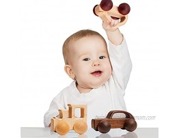 let's make Baby Wooden Rattle Hand Push Car Toy Handmade Natural Organic Wooden Toy Car Male Baby's First Gift