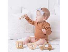 let's make Wood Baby Rattle Personalizable Infant Rattle Sensory Development Wooden Toys Set