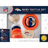 NFL Denver Broncos Baby Rattle Set 2 Pack