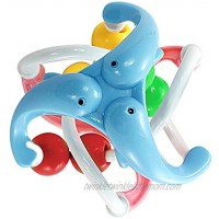 OUFOTAT Baby Rattle and Teether Ball Toy Dolphin Rattle Ring Shaker Grab Toy Grasping Activity Ball Development Toys for 6 9 12 Months Newborn Infant Baby Girls Boys Toddlers Gifts