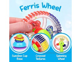 Playkidz Baby Ferris Wheel Early Development Rattle Toy for Babies & Toddlers Developmental Tray High Chair Suction Cup STEM Learning Toy Ages 6m+