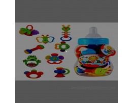 Rattle Teether Baby Toys sunwuking Shake and GRAP Baby Hand Development Rattle Toys for Newborn Infant with Giant Bottle Gift for 3-6 9-12 6-12 Months Boys Girls