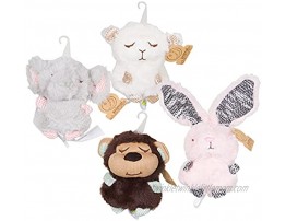Sleepy Head Super Soft Plush Animal Rattle Baby Toy 4 Inches Tall Lamb
