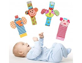 WANTMAZOR Foot Finders & Wrist Rattles for Infants Developmental Texture Toys for Babies & Infant Toy Socks & Baby Wrist Rattle – Newborn Toys for Baby Girls & Boys. Baby Boy Girl Toys 0-3 3-6 Months