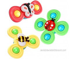 Ainy 3PCs Suction Cup Top Toy,Suction Cup Spinning Top Toy,Spin Sucker Spinning Top Spinner Toy,Table Sucker Gameplay Toy Safe Interesting Early Learner Toys for Baby Kids