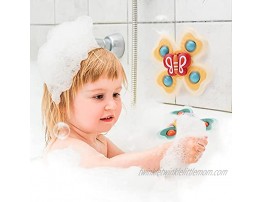 CUTE STONE Suction Cup Spinning Top Spinner Toy for Toddlers Baby Bath Toy Gifts for 3 Year Old Girls and Boys