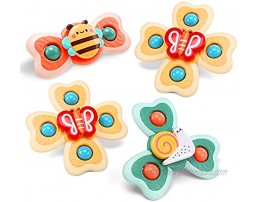 CUTE STONE Suction Cup Spinning Top Spinner Toy for Toddlers Baby Bath Toy Gifts for 3 Year Old Girls and Boys