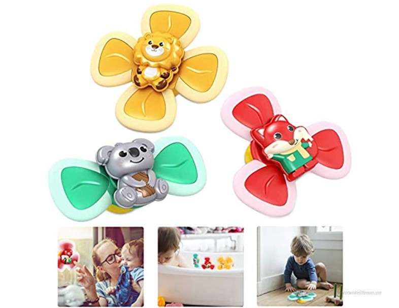 Kumary Suction Cup Spinning Top Toy,3PCS Spin Sucker Spinning Top Spinner Toy Safe Interesting Table Sucker Gameplay Early Learner Animal Toys Baby Bath Toys Baby Toys & Gifts