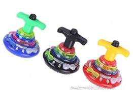 NUOBESTY 3 pcs Music Gyroscope LED Flashing Gyrator Spinning Top Toys for Kids Party Supplies Educational Toys Kindergarten Toys