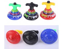 NUOBESTY 3 pcs Music Gyroscope LED Flashing Gyrator Spinning Top Toys for Kids Party Supplies Educational Toys Kindergarten Toys