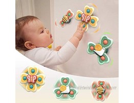 Promise Babe 3pc Suction Cup Spinner Top Toy Animal Suction Cup Turntable Spinning Windmill for Baby Early Education Bath Toys
