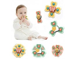 Promise Babe 3pc Suction Cup Spinner Top Toy Animal Suction Cup Turntable Spinning Windmill for Baby Early Education Bath Toys