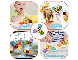 QIUXQIU Suction Cup Spinning Top Toy Windmill Spin Spinners Toys Funny Kids Mini Baby Toys Nice Newborn Gifts for Sensory Learning 3PCS New Pop Pop Version