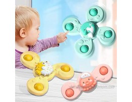 RUBIX CUBE Suction Cup Spinner Toy for Baby Cartoon Suction Cup Spinner Toy Suction Cup Spinning top Toy Windmill & Bath Toys,Ideal for Babies and Children 3 PCS A