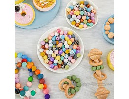 200 Pieces Silicone Beads DIY Necklace Bracelet Jewelry Silicone Accessory Kit Mix Color Nursing Necklace Accessories Stylish DIY Jewelry Silicone Beads Accessory Vivid Color 12mm