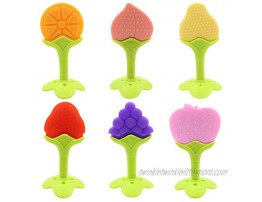 5 PCS Baby Teething Toys  Soft Fruit Teething Toys Set for Toddlers & Infants Baby Teeth Stick by Bagvhandbagro [Random Pattern]