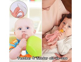 Baby Fruit Feeder Banana Mesh Pacifier Infant Toddler Fresh Food Babies More Than 3 Months Feeding Eating Supplies Silicone Teething Toys Removable with Storage Box
