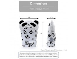 Baby Teething Mitten Panda Hand Teether Soothing Glove Teething Toy with Crinkle Sound Multi Textured Wearable Teether to Soothe Sore and Swollen Gums for Infants 3-12M 1 Pair