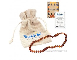 Baltic Wonder Baltic Necklaces Baroque Cognac Certified as 100% Authentic Baltic Amber.