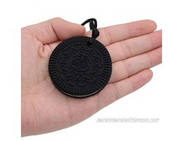 Chew Necklace for Boys and Girls Silicone Chewable Pendant for Teething Autism Biting ADHD SPD Sensory Oral Motor Aids for Kids Chewy Toy Jewelry for Adults Black